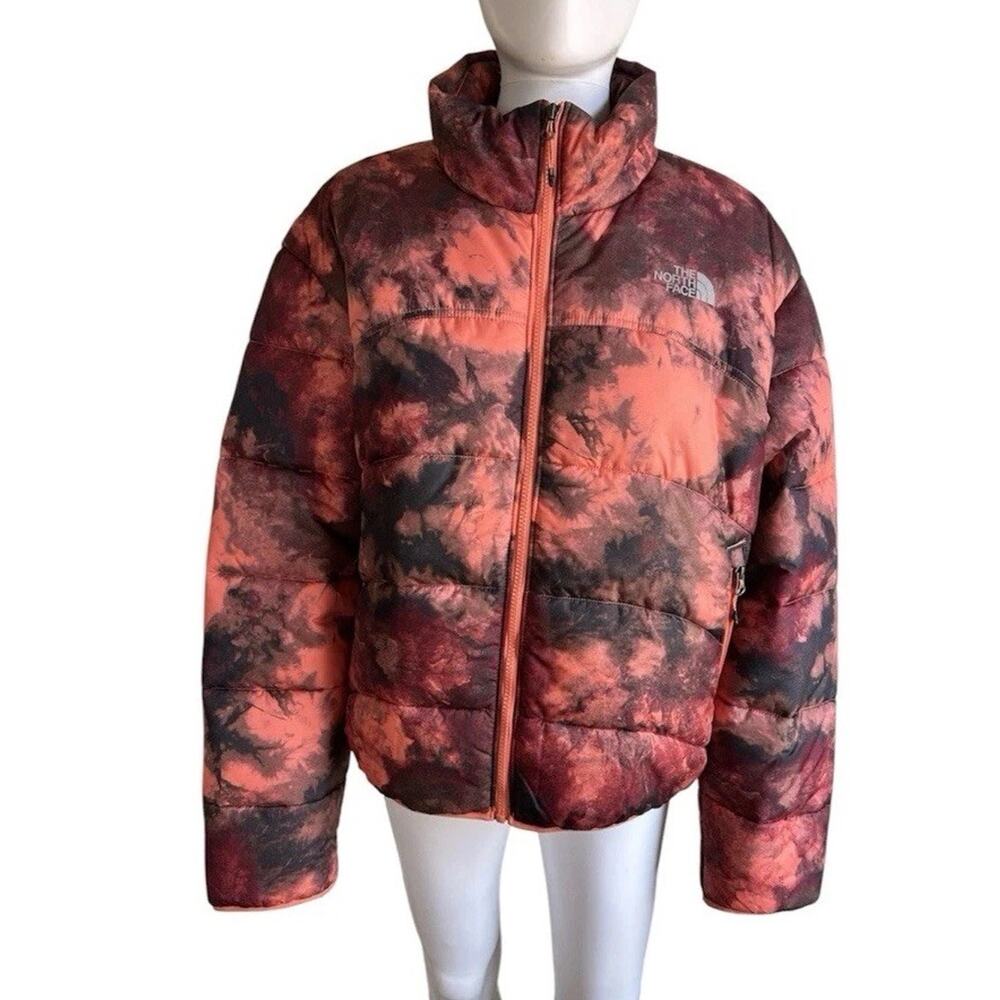 The North Face Women’s Cropped Puffer Jacket Printed Tie Dye Mock Neck XL